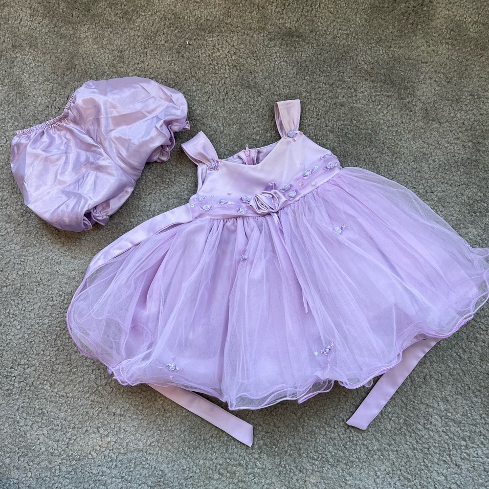 Lavender/Purple Fancy Baby Dress Size Small